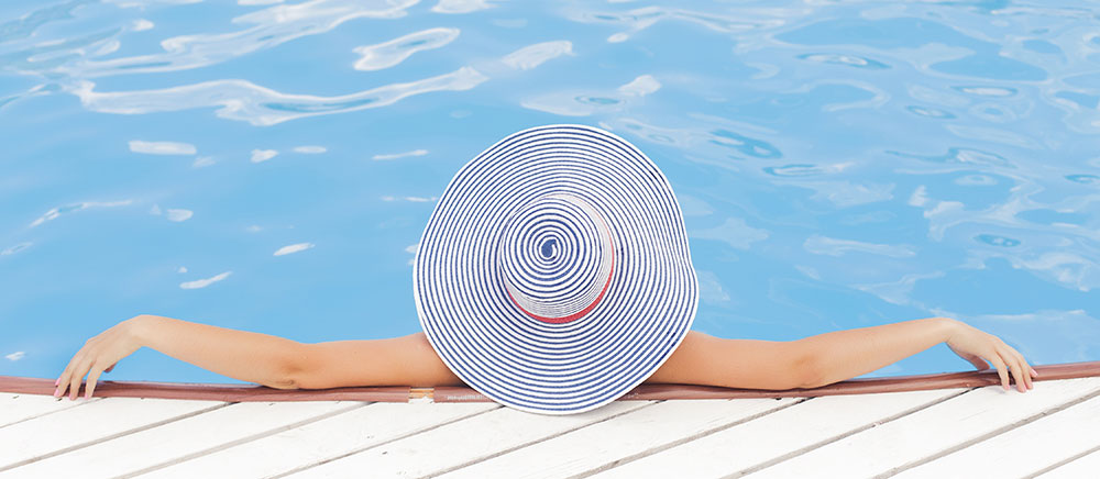 Woman in a pool